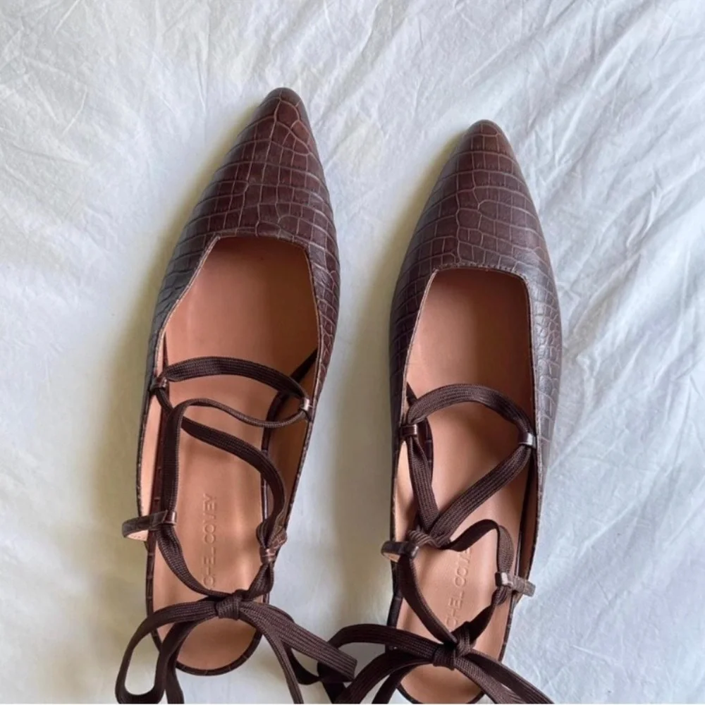 Rachel Comey kitten heel croc lace up - Picture 4 of 9